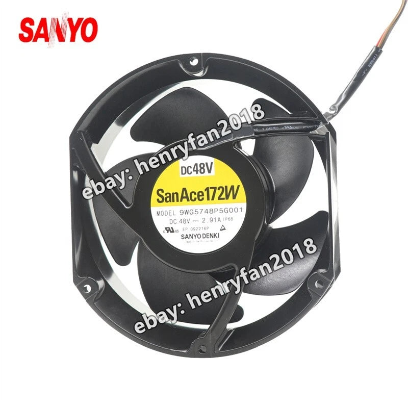 SANYO 9WG5748P5H001 Axial Fan 48VDC 1.62A 172*150*51MM IP68 Cooling Fan San Ace