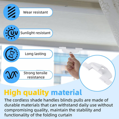 GRONGU 3/4" Lite Rise Handles Blinds Pulls Compatible with 3/4 inches, White