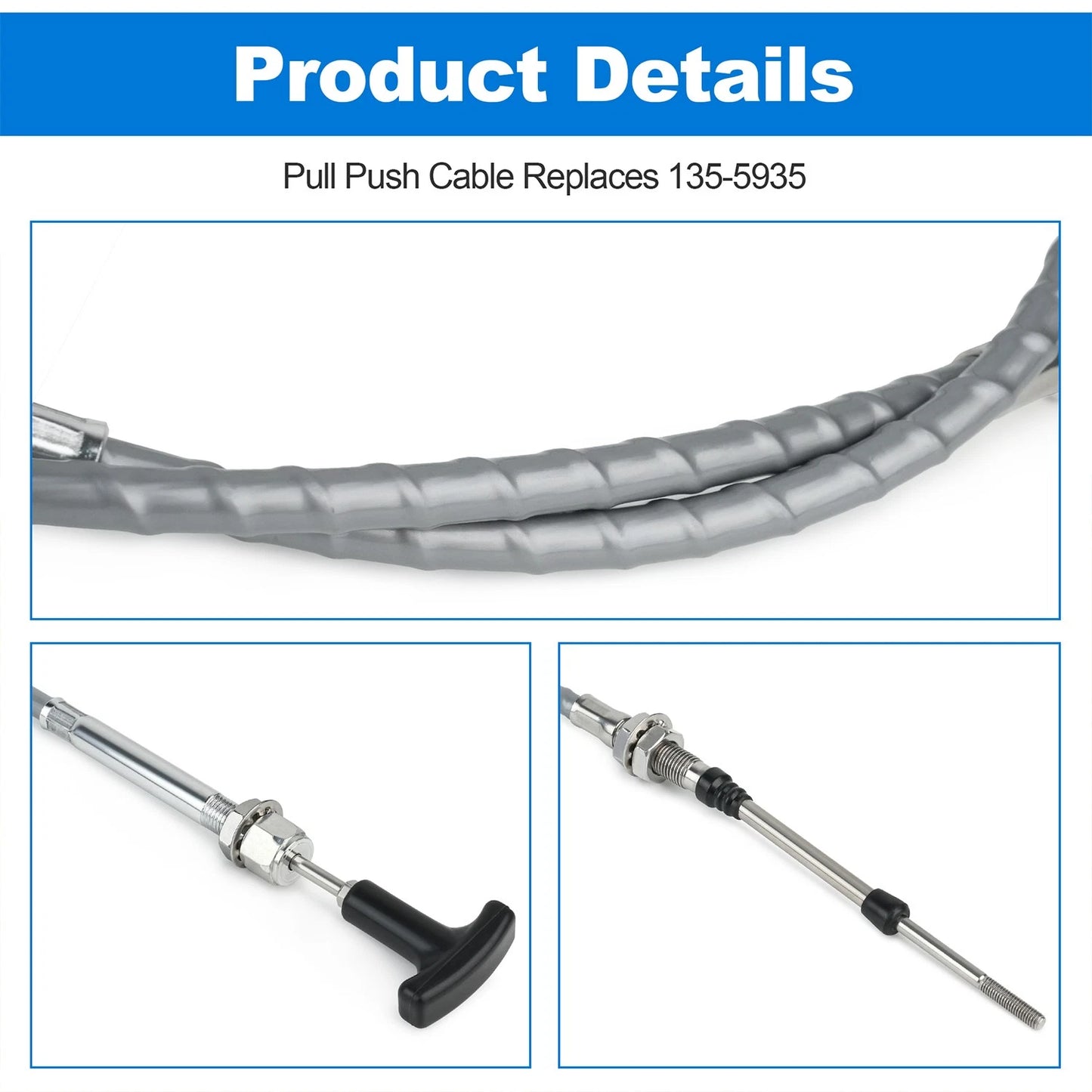 135-5935 Push Pull Control Cable Compatible with Exmark Z-Spray 4230 & 4230XL
