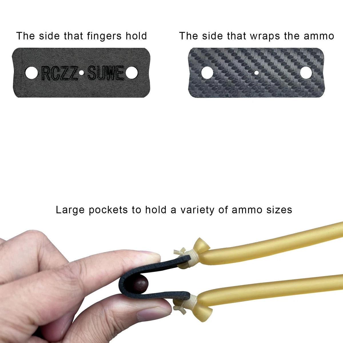 RCZZSUWE 5 PCS Slingshot Bands,Sling Shot Rubber Tubing Large, Yellow