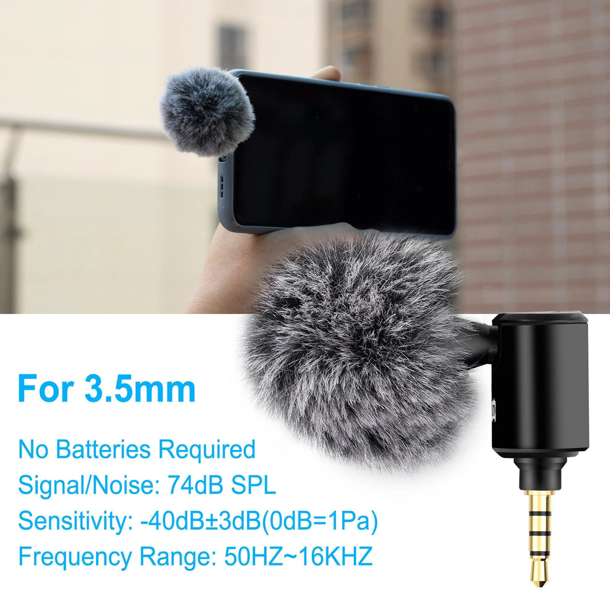 3.5mm Universal One Directional Adjustable Mini Microphone Portable Mic.