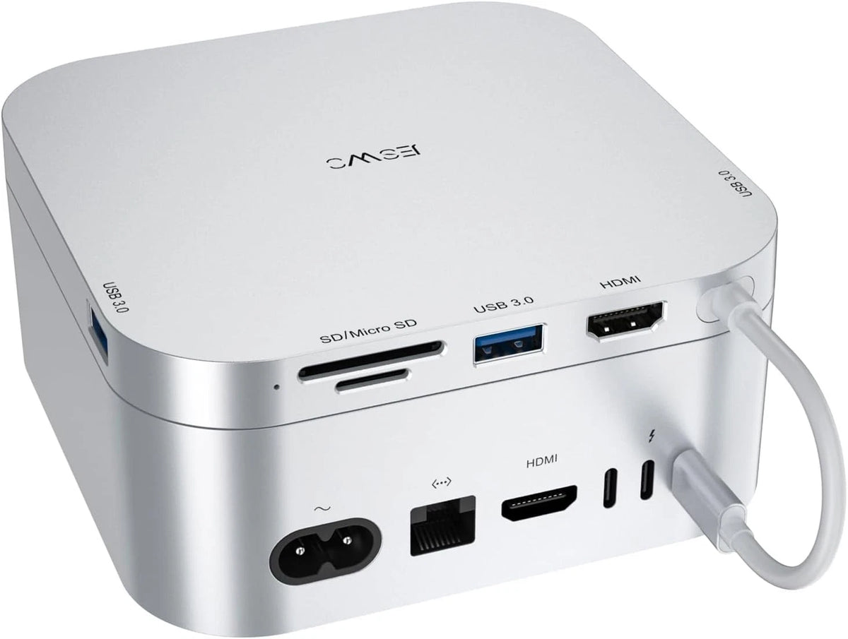 Mac mini M4 Dock Hub, Compatible with and Pro 2024, Silver