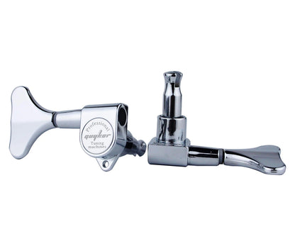 Guyker Guitar Bass Tuners (3R + 2L) - 1:17 Ratio Headstock 3R + 2L, Chrome