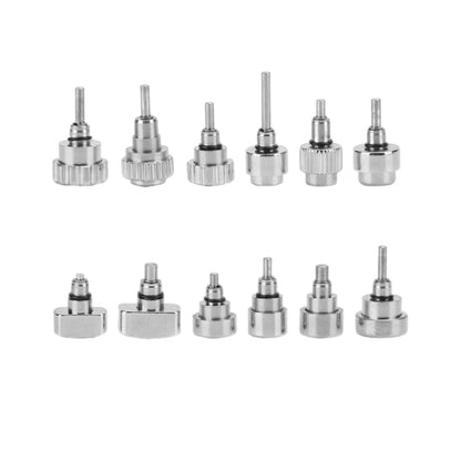 24Pcs Replacement Stainless Steel Watch Push Press Button Assortment Watchmaker