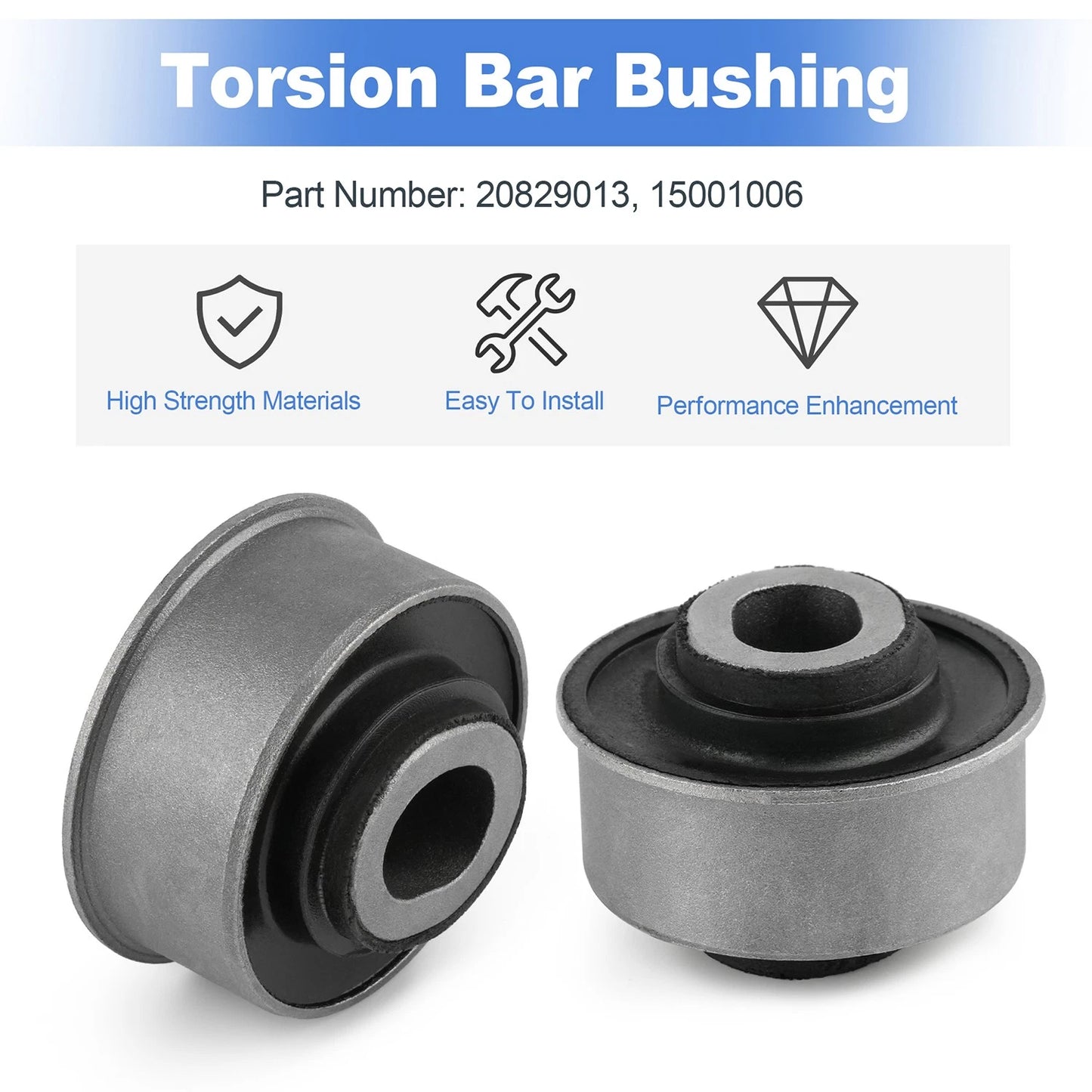 2Pcs Torsion Bar Bushing For Chevrolet Silverado GMC Sierra 1500 2500 20829013