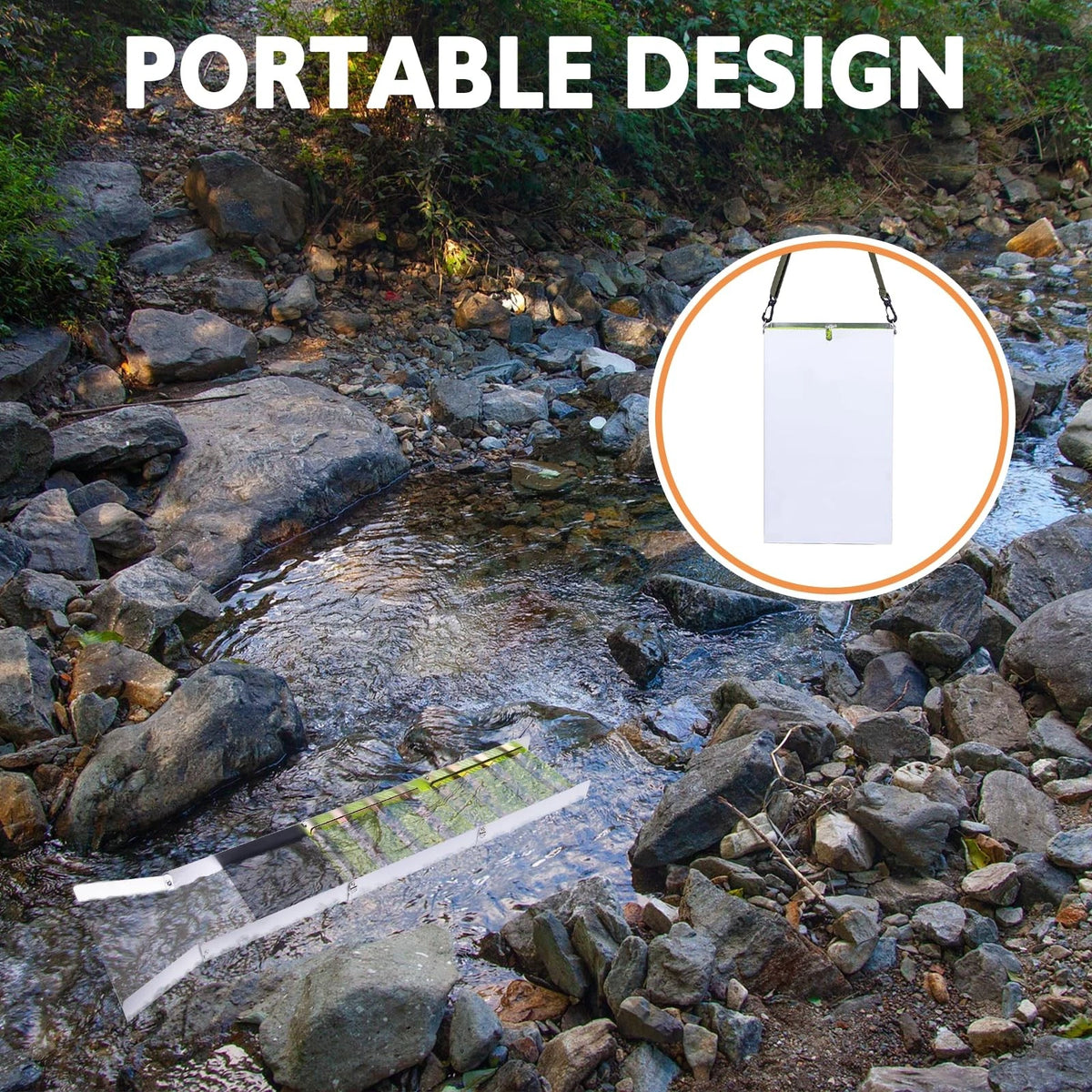 20pc Complete Gold Panning & Prospecting Kit with 50" Folding Sluice Silver