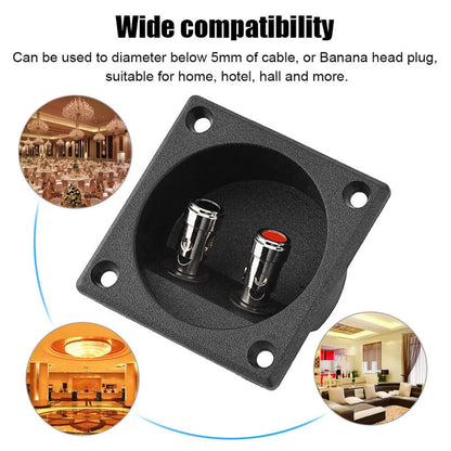 57 x 57 x 26mm  Speaker Box Terminal 2-Wire Round Spring Cup Connector