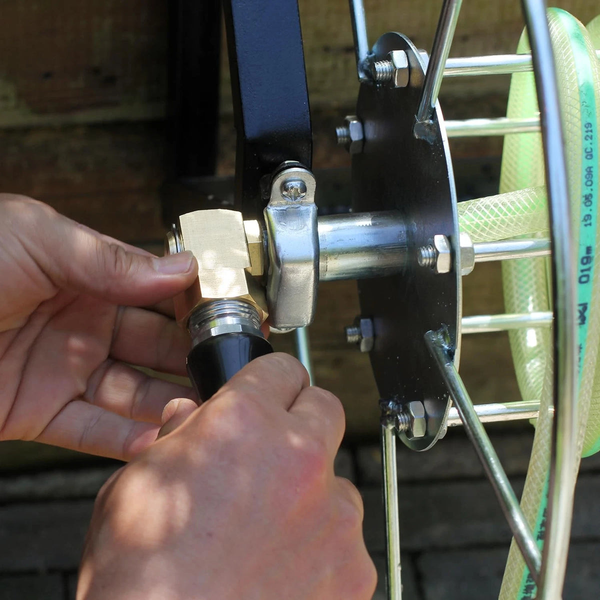 SIGURANTA Garden Hose Reel Replacement Fitting,Brass 3/4"GHT 3/4 inch, 1 PCS