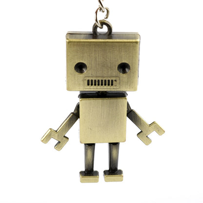 Mini Cute Movable Metal Robot Keychain Keyring Key Chain Ring Bag Purse Pendant