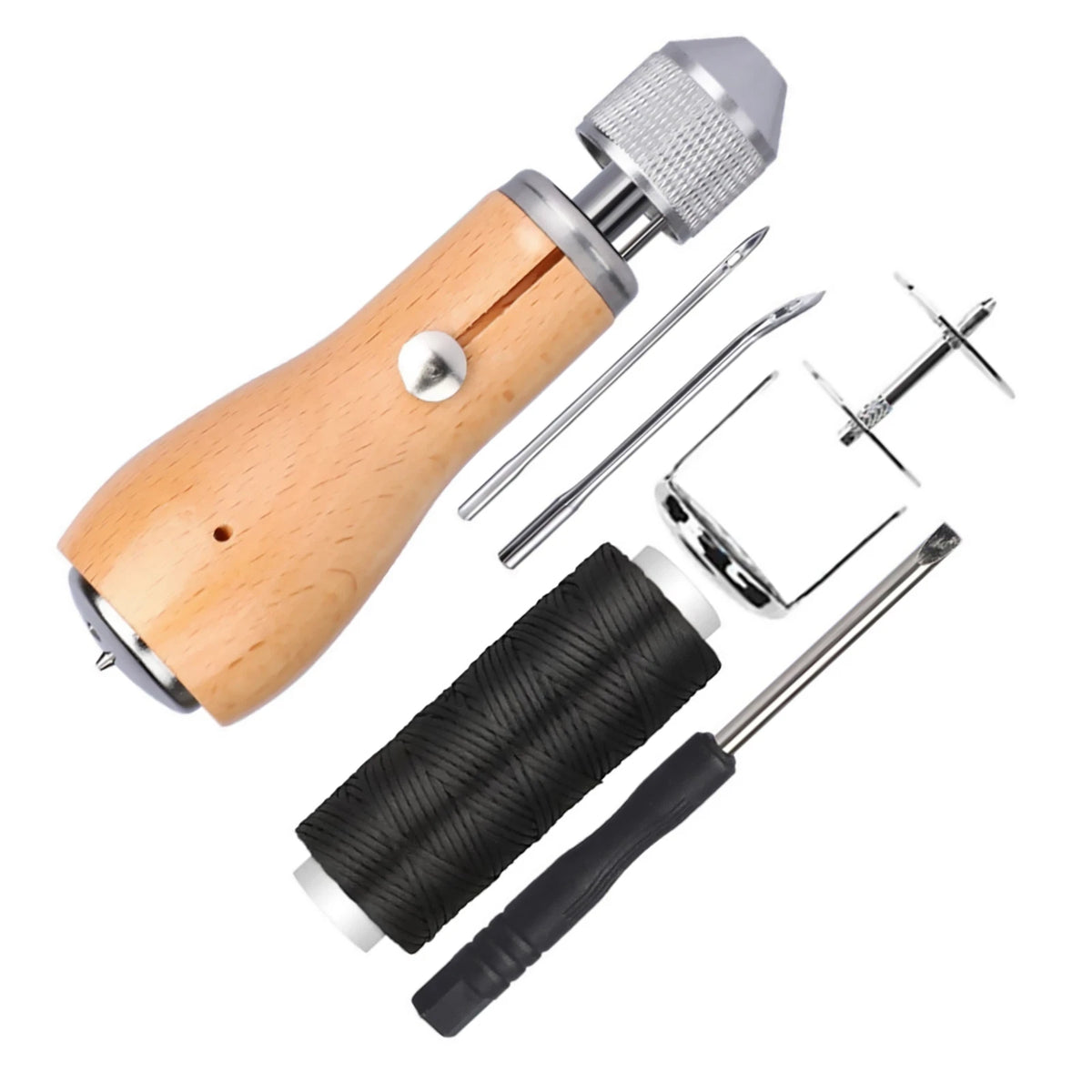 Sewing Awl Tools Kit Leather Sail & Canvas Repair DIY Handmade Accessories E