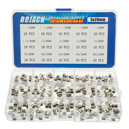 BOJACK 5x20 mm Fuse Holder Inline Screw Type with 16 AWG Red Wire + 15...