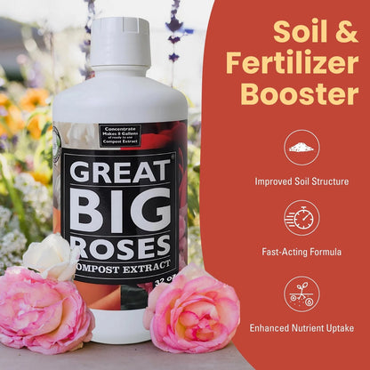 Great Big Roses – Soil and Rose Fertilizer Booster to Grow The Best 32 Ounces