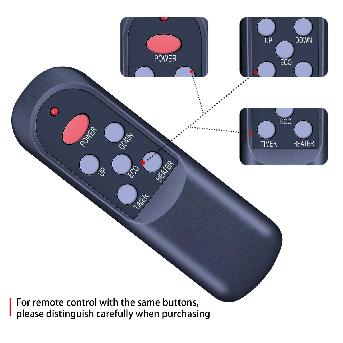 Remote Control For Lifesmart Lifelux 8 Element Electric Space Heater