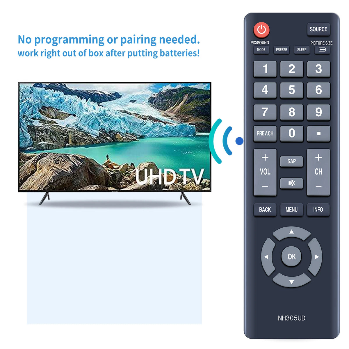 NH305UD Remote Control For Emerson LCD TV LF501EM4F LF501EM5 LF501EM5F