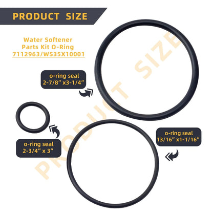 7112963/WS35X10001 Water Softener O-Ring Kit, Compatible with Northstar Black