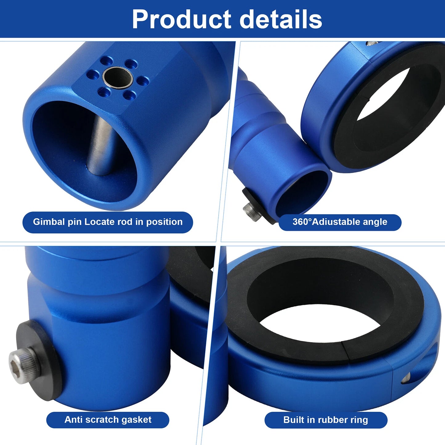 Wakeboard Tower Flag Holder Kits Rail Mount without Drilling Blue
