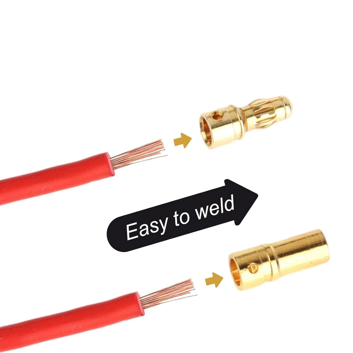 40pcs 3.5mm Gold Bullet Banana Connector Plug   for RC Motor ESC Battery