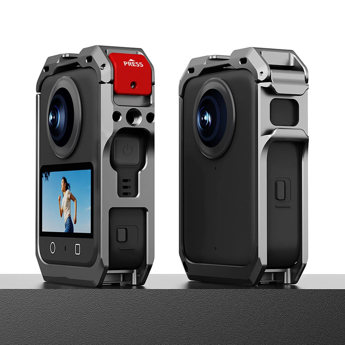 High Quality For DJI Osmo 360 Camera Metal Rabbit Cage Frame Case+Lens Cover