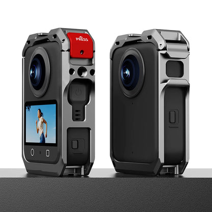 High Quality For DJI Osmo 360 Camera Metal Rabbit Cage Frame Case+Lens Cover