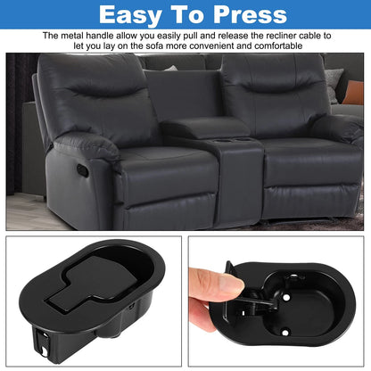 Nonley Heavy-Duty Metal Recliner Handle Exposed Cable Length 4.9 inch, 1 Pack