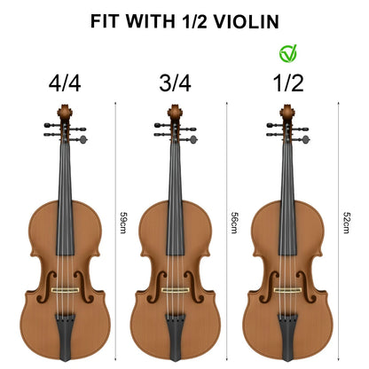 JUNYVIO Violin Shoulder Rest for 1/2 Size, Collapsible and Height Classic
