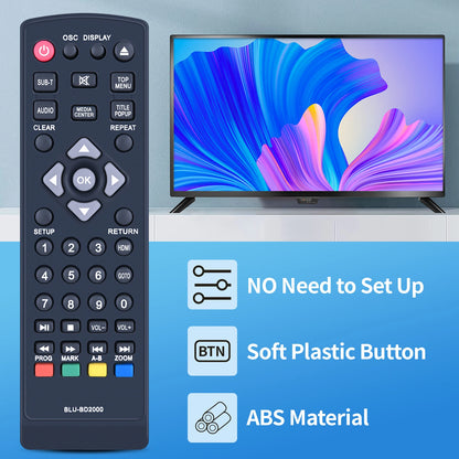 Remote Control For Laser BLU-BD3000 BLU-BD2000 DVD Player