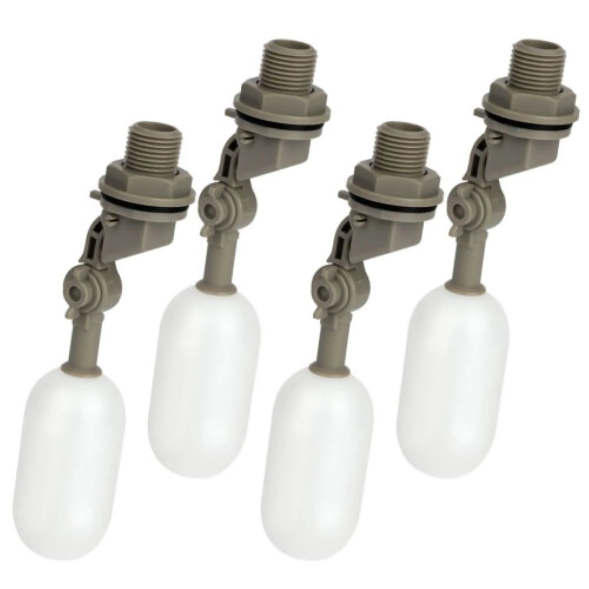 4pcs 1/2" Ball Float Valve Adjustable Arm Water Level Control Auto Fill Stop