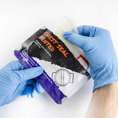Lightning X CSV6 Vented Chest Seal for Open Wounds | Occlusive White