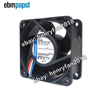 Ebmpapst Fan 624/2HH Axial Fan DC 24V 3.5W 0.15A 60*60*25MM 3-Wire Cooling Fan