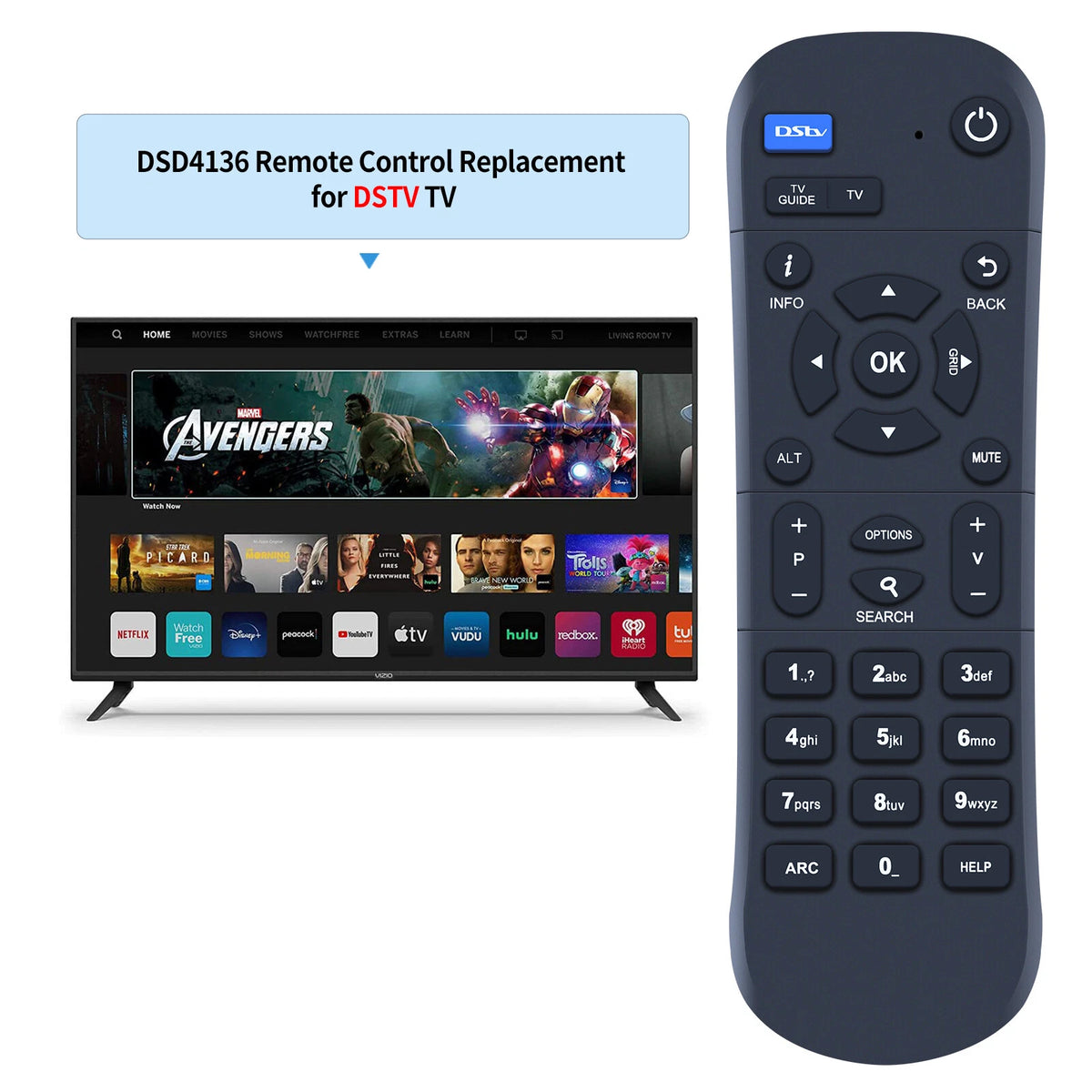 Remote control For DStv B8 DSD4136 HD Decoder (REM-MCB8)