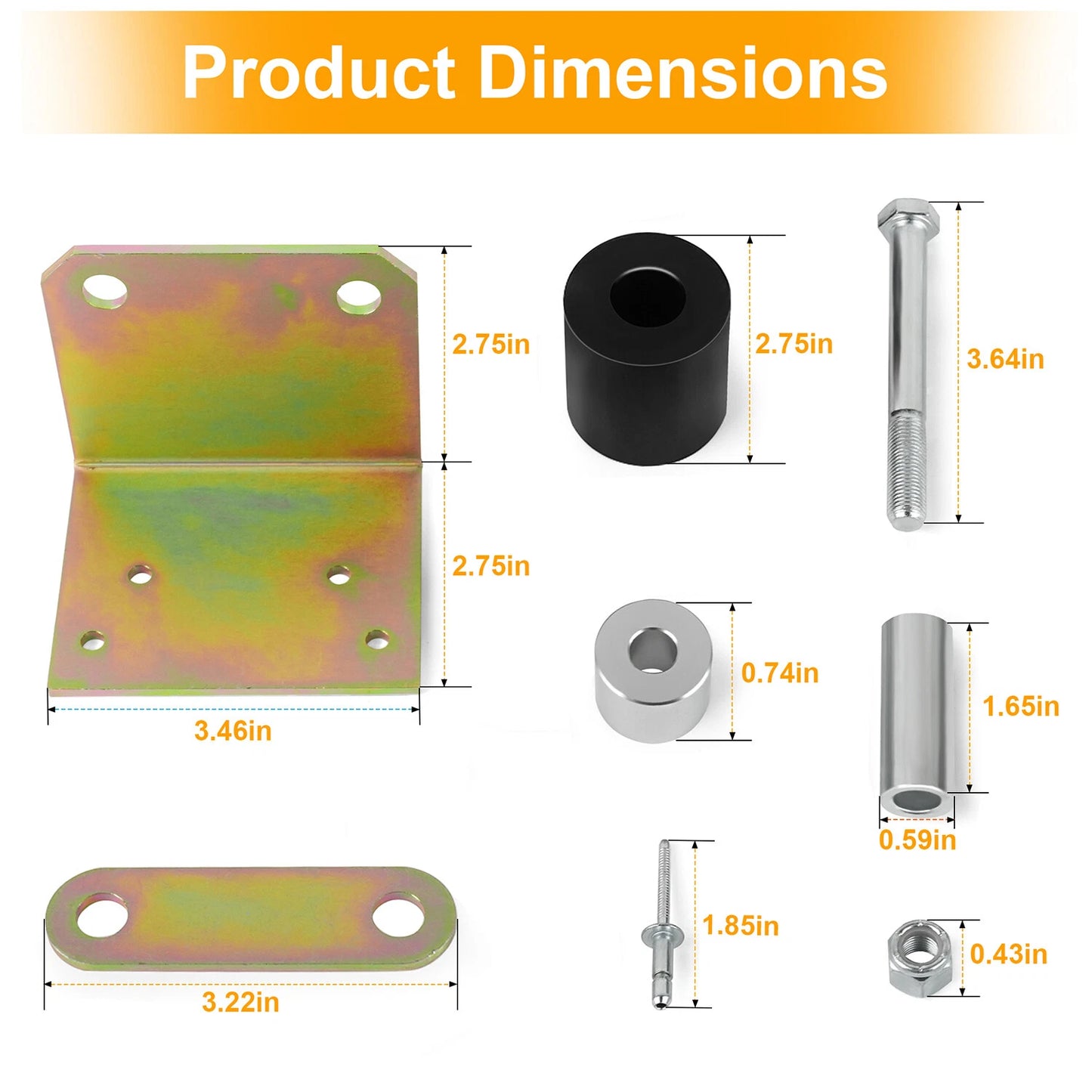 For Peterbilt 379 Lower Roller Bracket Bundle with Rollers & Hardware Both Sides
