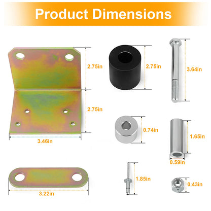 For Peterbilt 379 Lower Roller Bracket Bundle with Rollers & Hardware Both Sides
