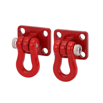 INJORA Metal Tow Hook for SCX24 TRX4M 1/24 1/18 RC Crawlers, 1/24, 1/18, Red
