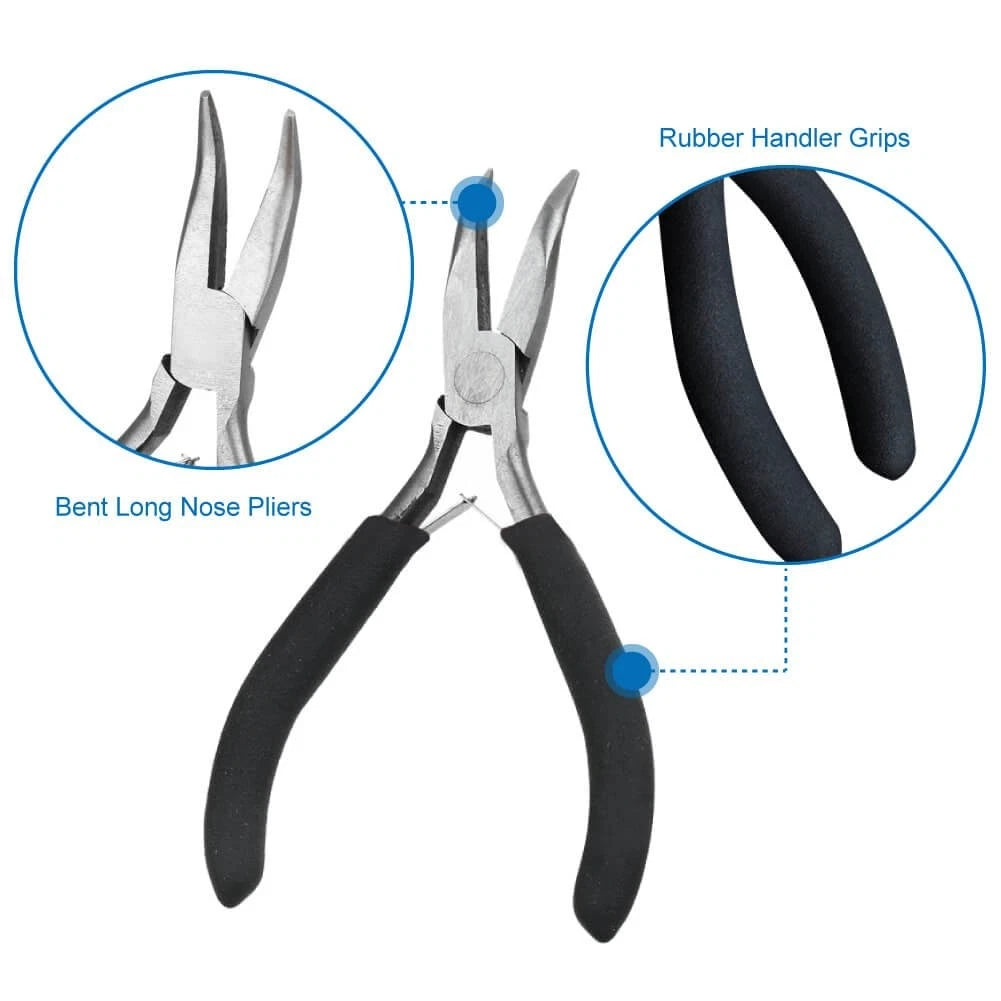 Anezus Jump Rings for Jewelry Making Supplies with Ring Pliers Silver
