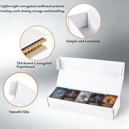 OPPERLLY 3 Pack Trading Card Storage Box, 3 Size Designs 3 Pack, WHITE