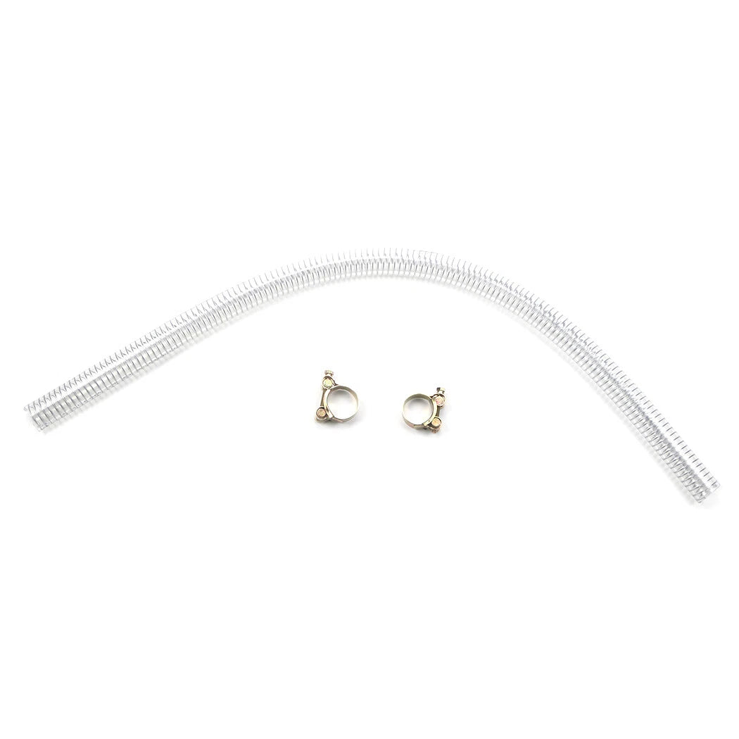 Suction PVC Hose 36" Length, 1" ID With Worm Gear Hose Clamps