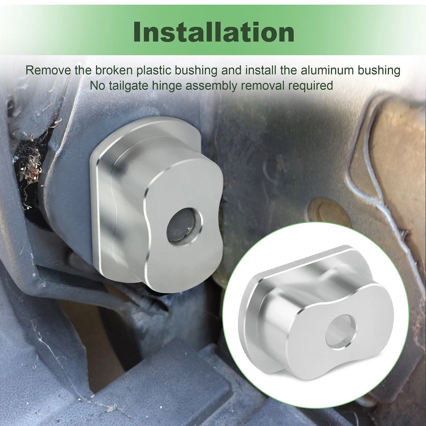 Upgraded Aluminum Tailgate Hinge Bushing for 2007-2021 Toyota Tundra Driver Side