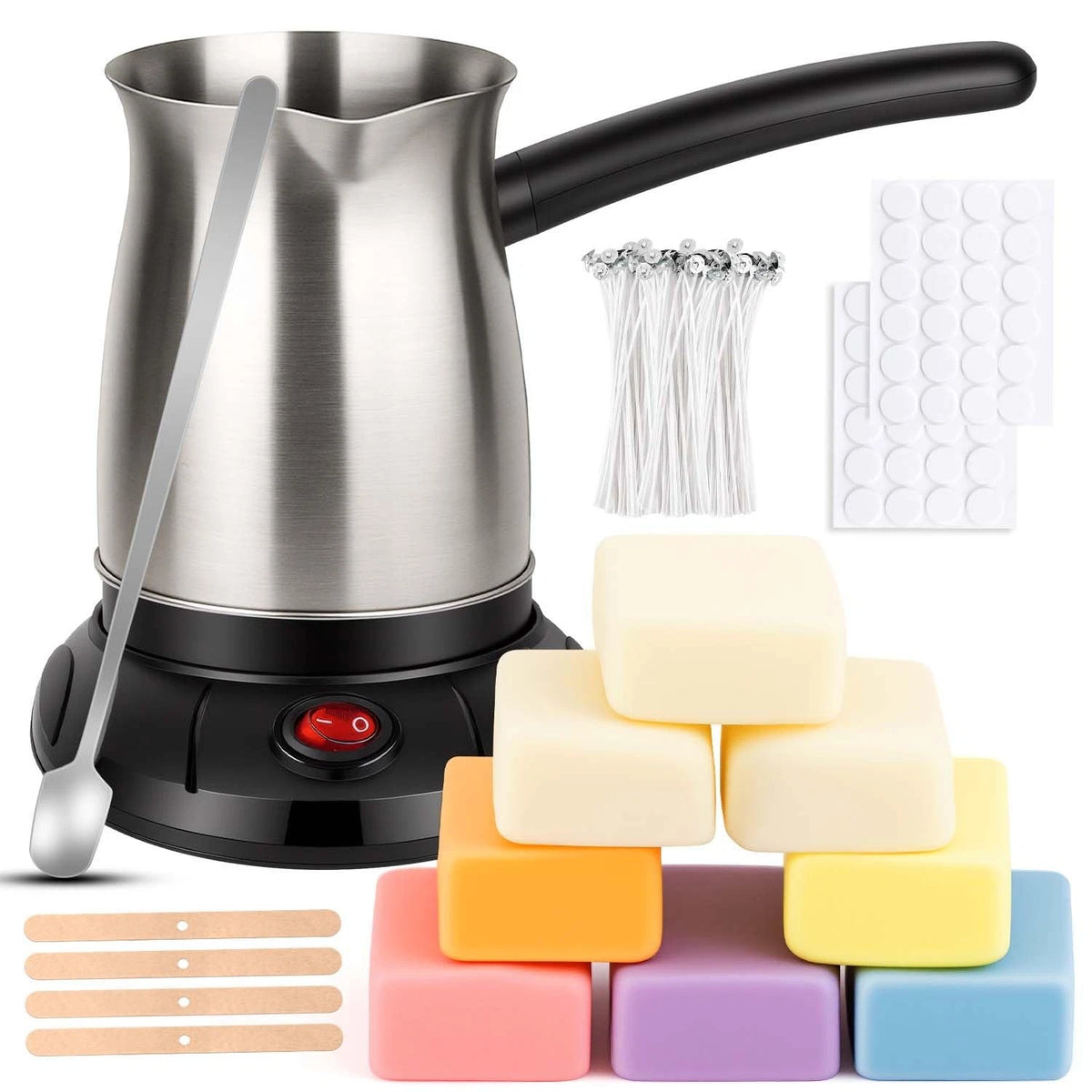 KEARLGMBH Wax Melter for Candle 4 inches x 5 x 5 inches, Sliver