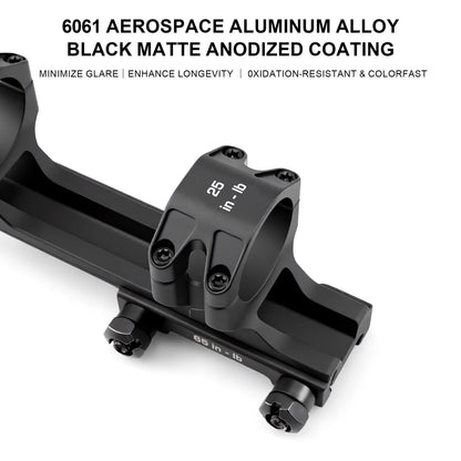 Techhunters Precision Rifle Scope Mounts - 6061-T6 Aluminum 30MM, BLACK