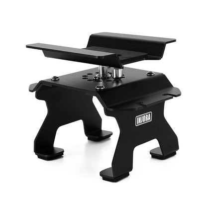 INJORA Aluminum 80g RC Car Stand with Shock Holder for 1/24 1/18 Small, Black