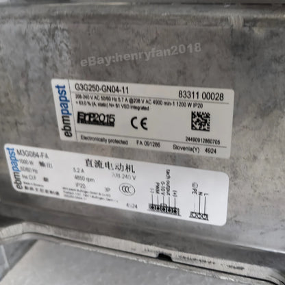 G3G250-GN04-11 for ebmpapst AC 230VAC Centrifugal Fan For  Cabinet Cooling