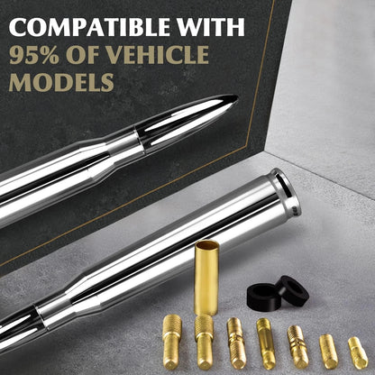 Chrome Bullet Antenna 50 Cal Car Truck 5.5inch,