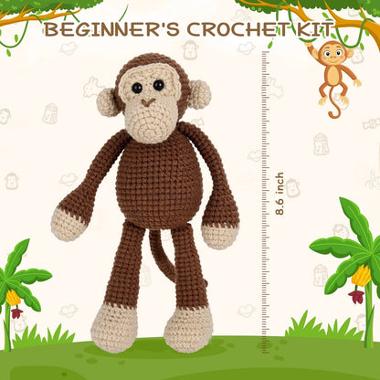 Crochetta Crochet Kit for Beginners, Kits with Small, Monkey