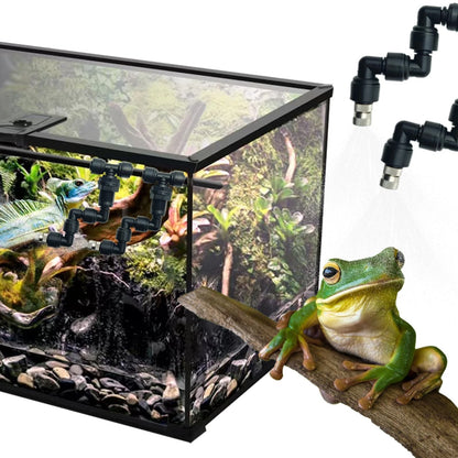 Eadabok Reptile Terrariums Misting Accessories 2PCS Single Nozzles, Black