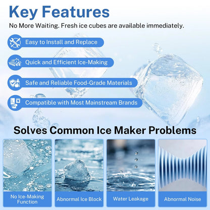 Nurfosttek 2198597 Ice Maker, 185W 115V 60Hz, Fit for Whirlpool, Maytag