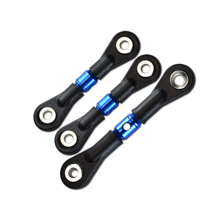3Pcs Aluminum Steering Rod Link Rod Tie Rod For Tamiya TT-02 TT02 1/10 RC Car
