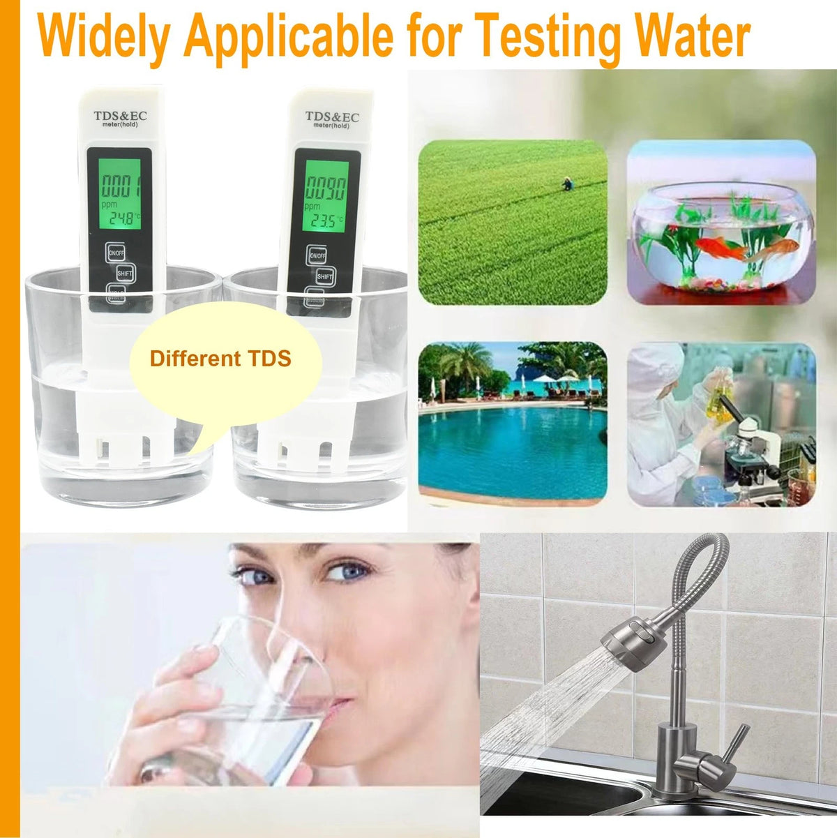 MyyYiTar 2 Pcs 3 in1 Digital Water Quality Tester, TDS, EC& Temperature...