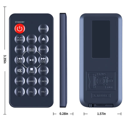 Remote Control For Jensen JBS-210 3-Piece Modern Compact Bluetooth Stereo System
