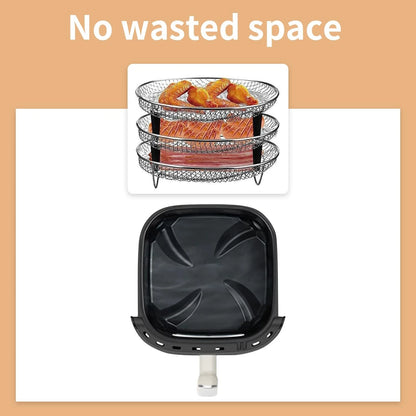 Air Fryer Racks Stainless Steel 11Pcs Universal 7.9''x1.9'', Silver