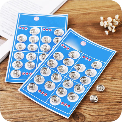 20Pcs 1.3cm Diameter High Hardness Stainless Snap Buttons For Sewing Clothing